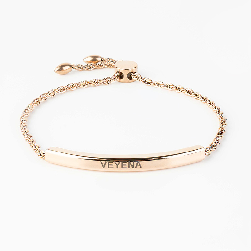 Veyena Luna Personalized Bar Bracelet