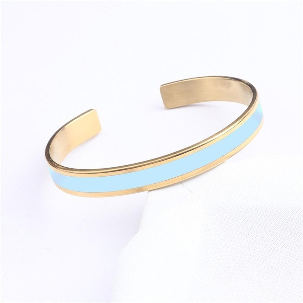 VEYENA Personalized Color Inlay Engraved Cuff Bracelet - Details