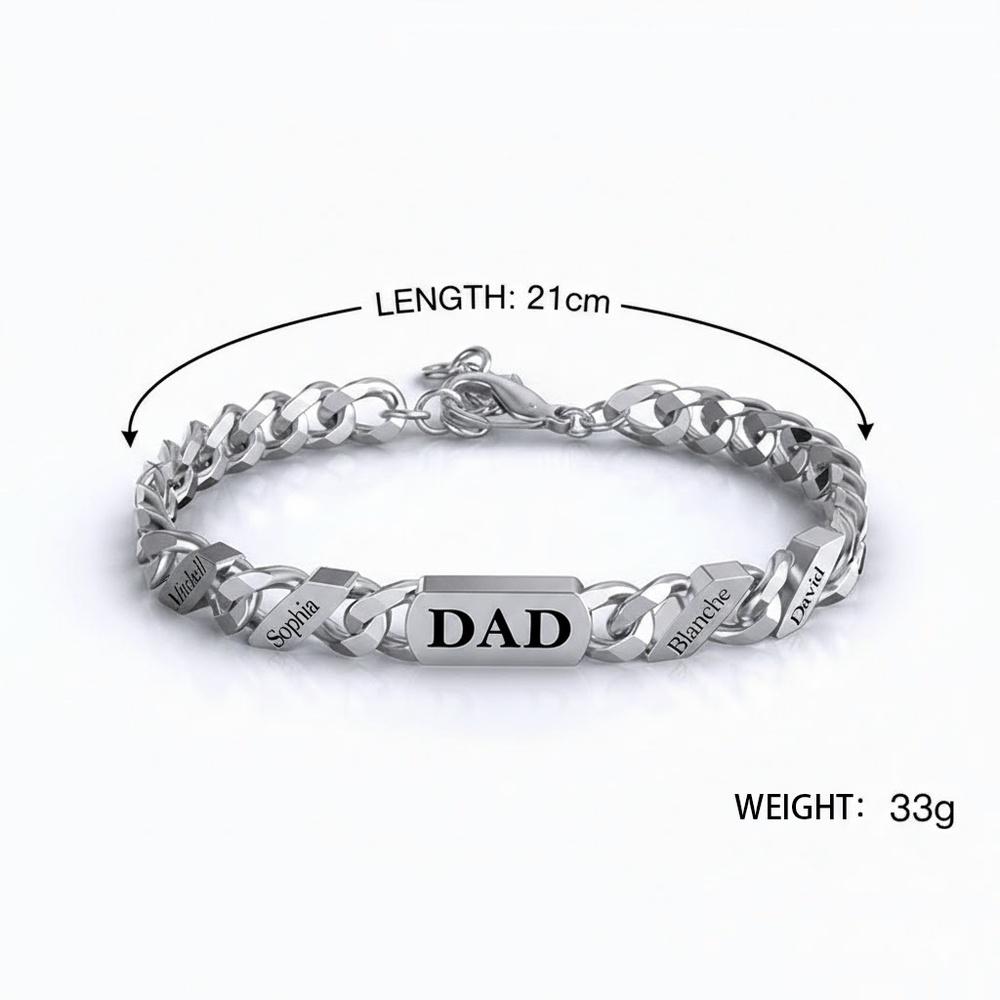 VEYENA Personalized Engraved Chain Bracelet - Image 5