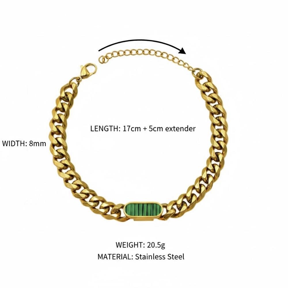 VEYENA Oval Shell Cuban Bracelet - Image 6