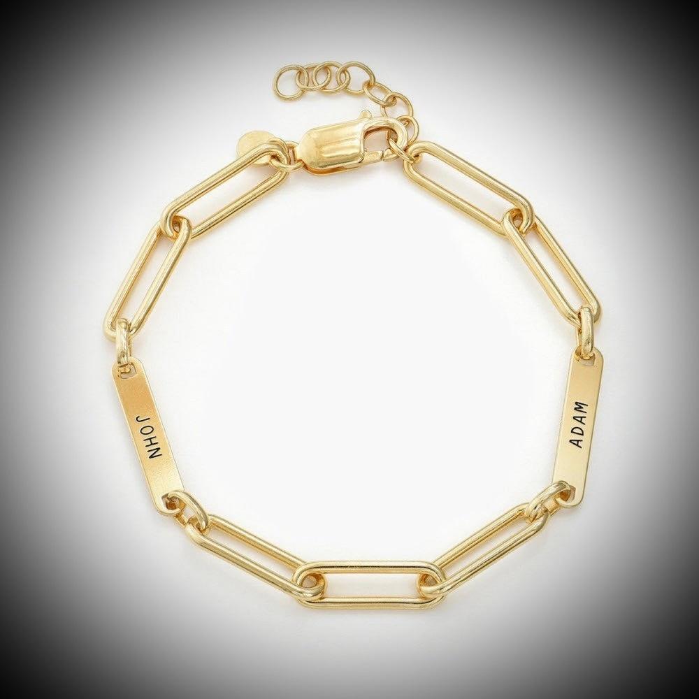 VEYENA Personalized Minimal Link Name Bracelet - Image 3