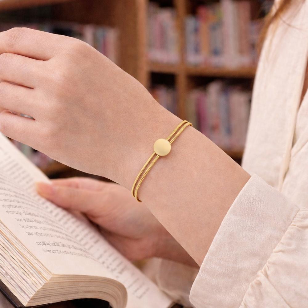 VEYENA Snake Chain Bead Bracelet - Image 2