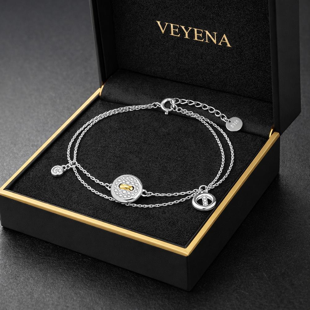 VEYENA S925 Double Chain Accent Bracelet - Image 6