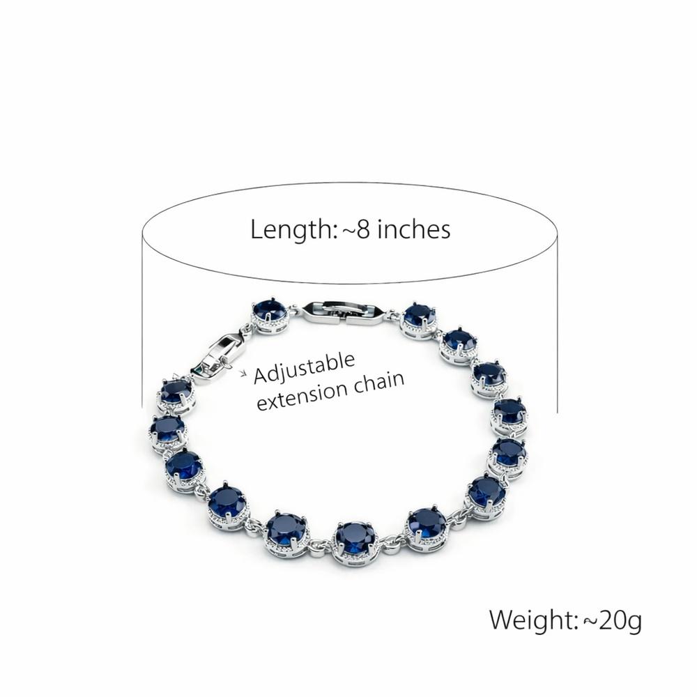 VEYENA Round Stone Link Bracelet - Image 5