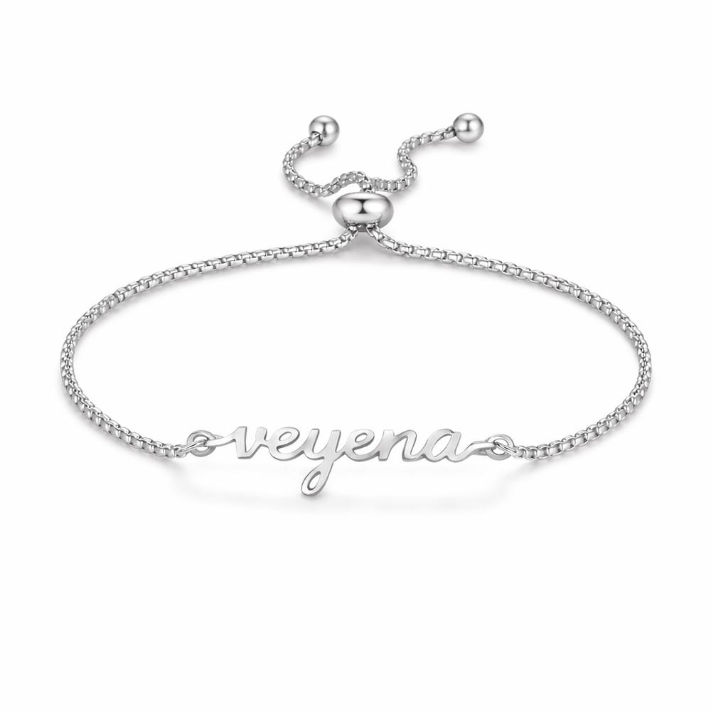 VEYENA Personalized Script Name Adjustable Bracelet - Image 2