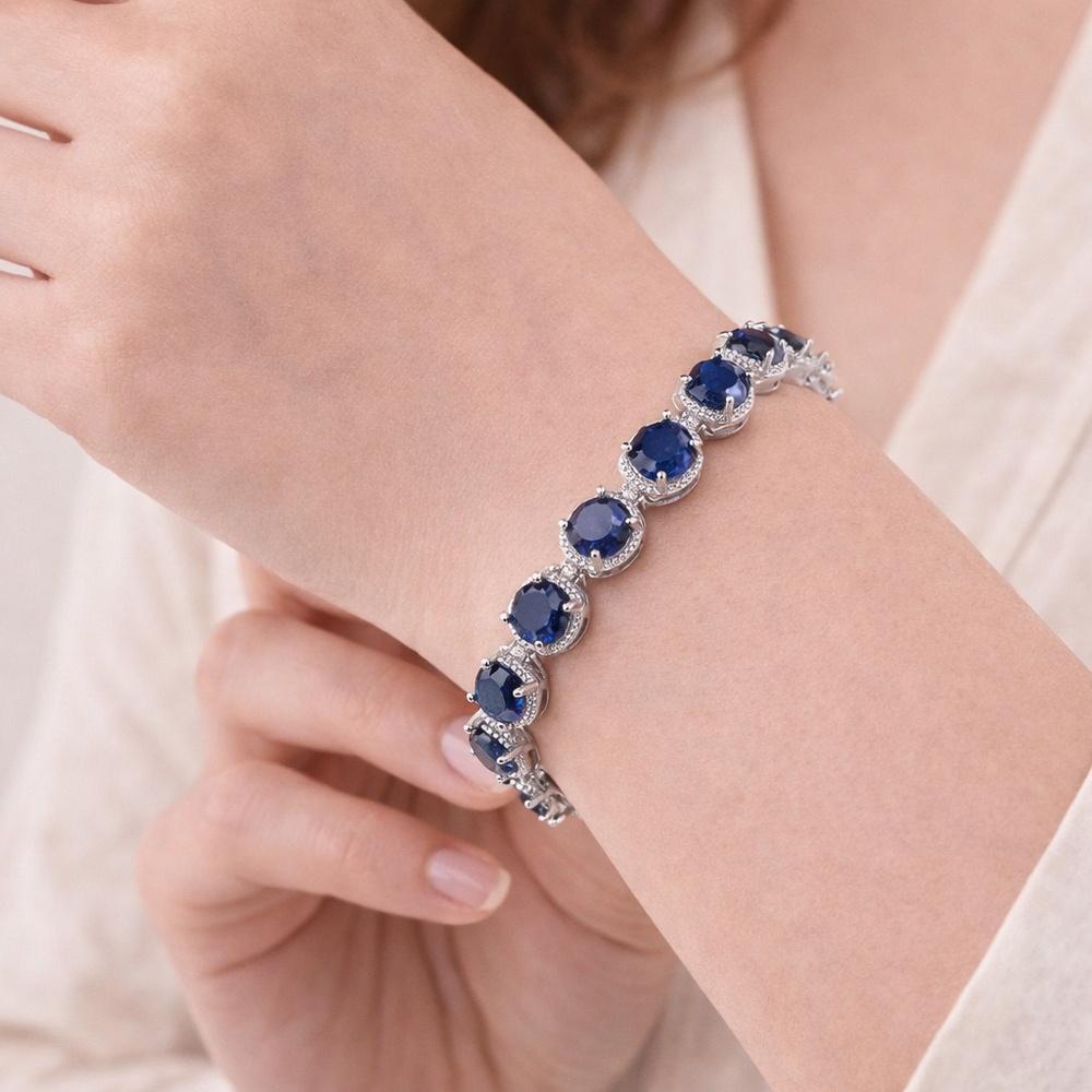 VEYENA Round Stone Link Bracelet - Image 2