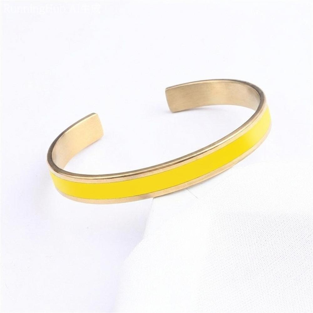 VEYENA Personalized Color Inlay Engraved Cuff Bracelet - Details