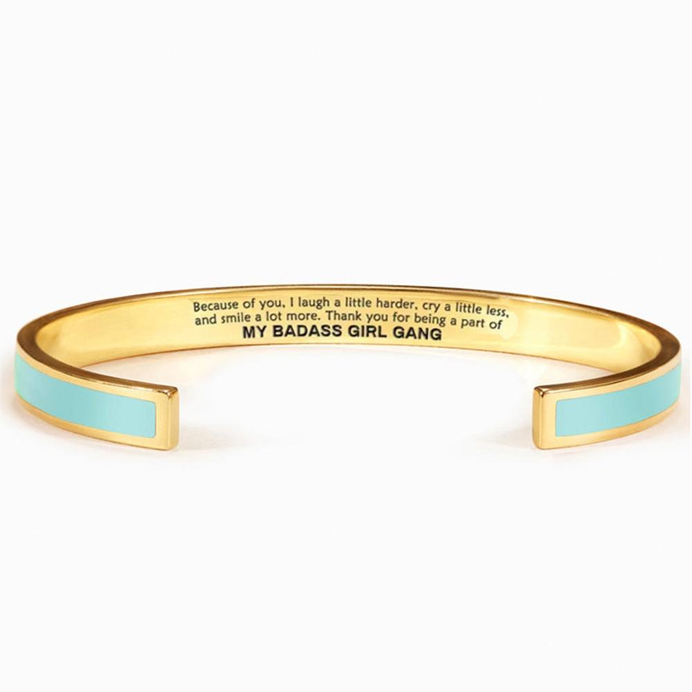 VEYENA Personalized Color Inlay Engraved Cuff Bracelet - Image 3