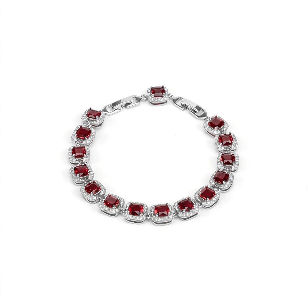 VEYENA Cushion Stone Link Bracelet
