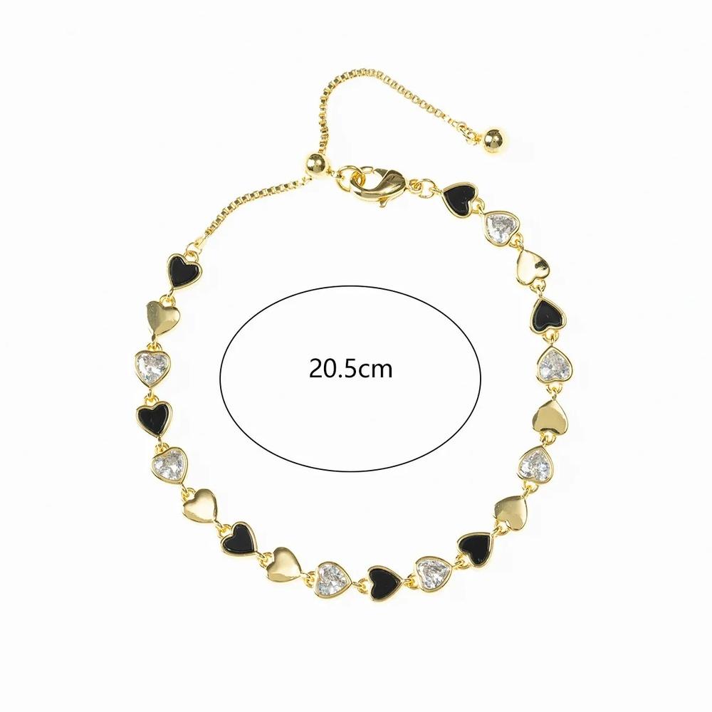 VEYENA Heart Zircon Chain Bracelet - Image 5