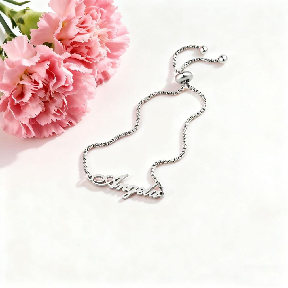 VEYENA Personalized Script Name Adjustable Bracelet - Image 3
