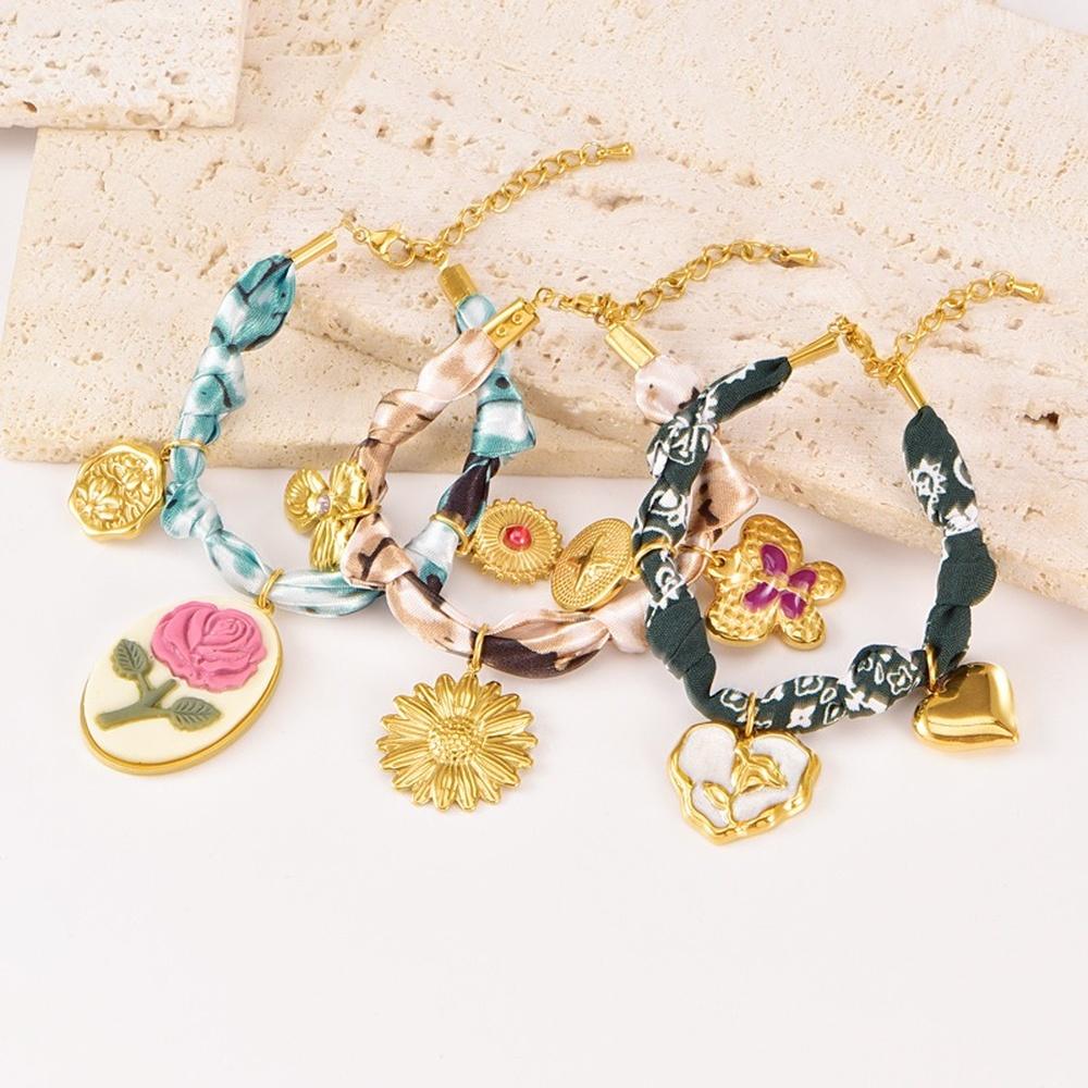 VEYENA Vintage Silk Charm Bracelet Collection - Image 5