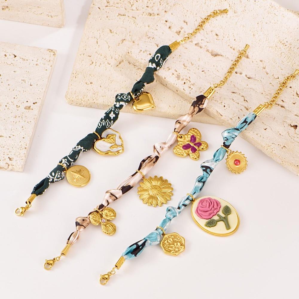 VEYENA Vintage Silk Charm Bracelet Collection - Image 4