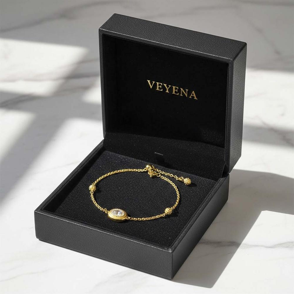 VEYENA Brushed Oval Zircon Bracelet - Image 6