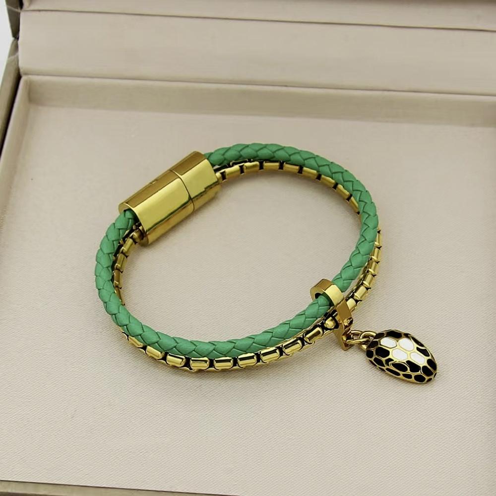 VEYENA Classic Serpent Double Wrap Leather Bracelet - Image 4