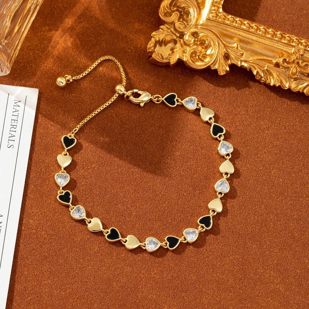 VEYENA Heart Zircon Chain Bracelet - Image 3