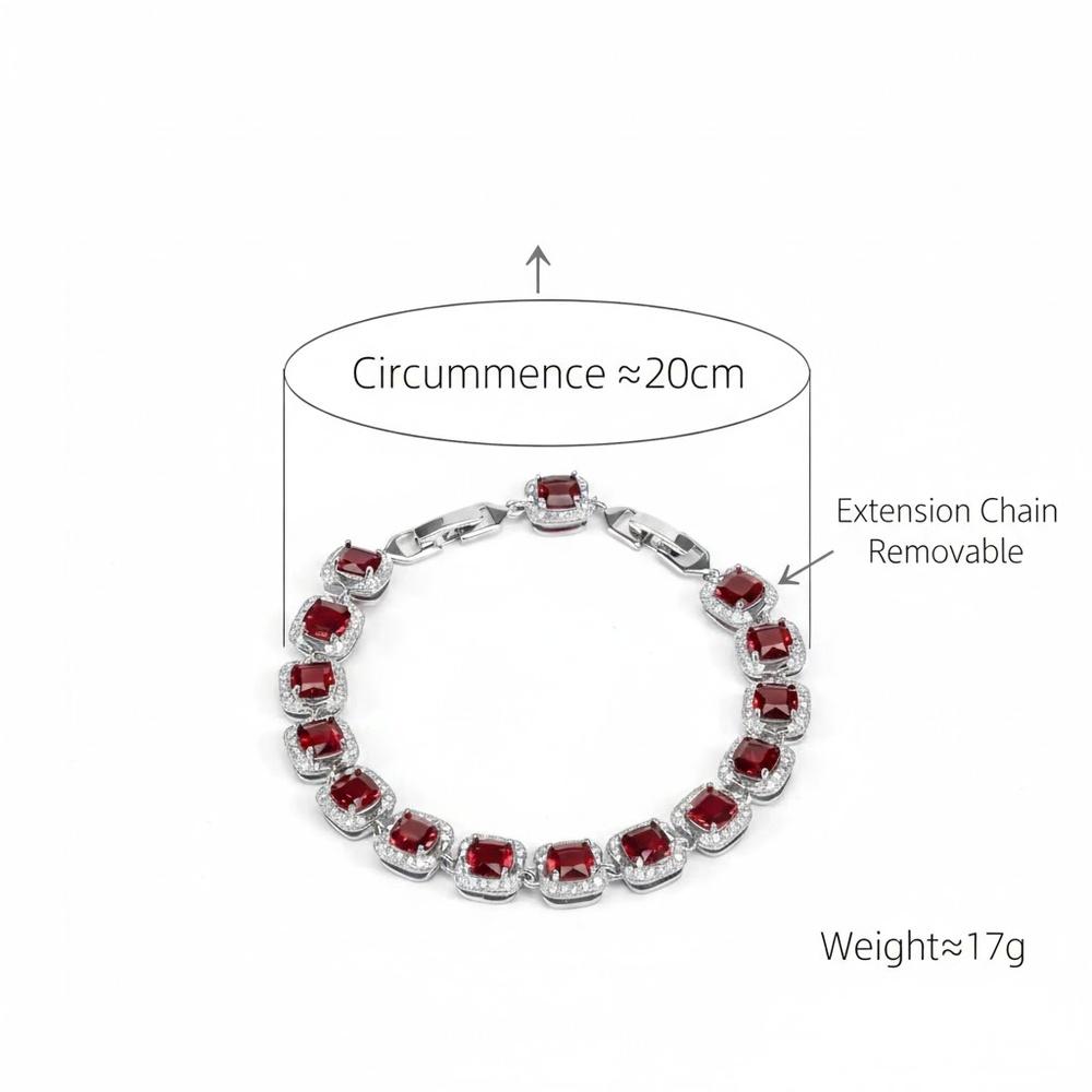 VEYENA Cushion Stone Link Bracelet - Image 5