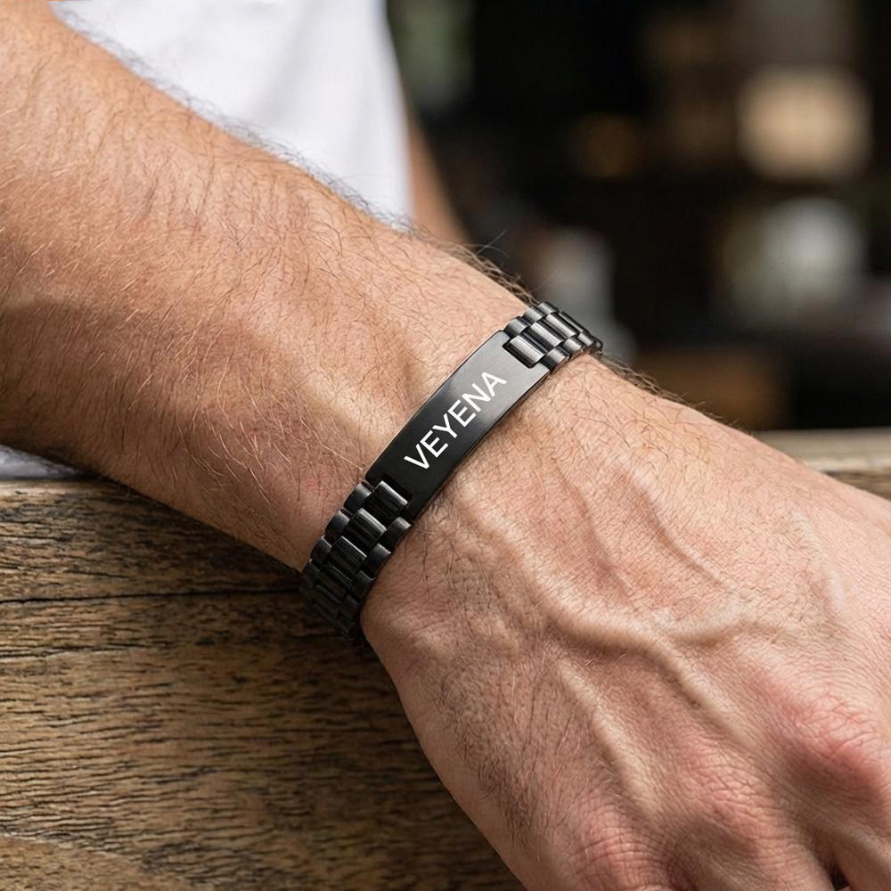 VEYENA Personalized ID Link Bracelet for Men - Image 6