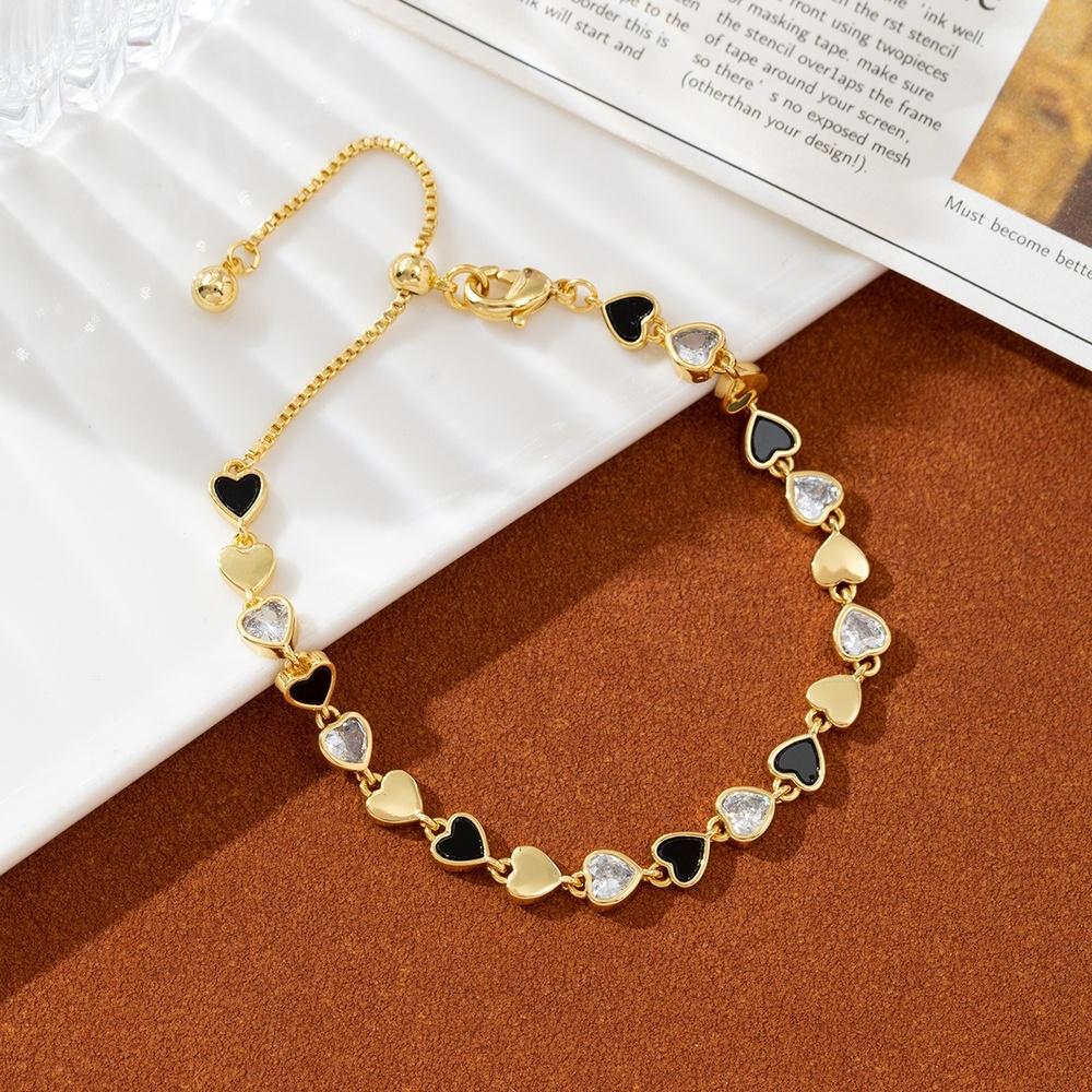 VEYENA Heart Zircon Chain Bracelet - Image 4