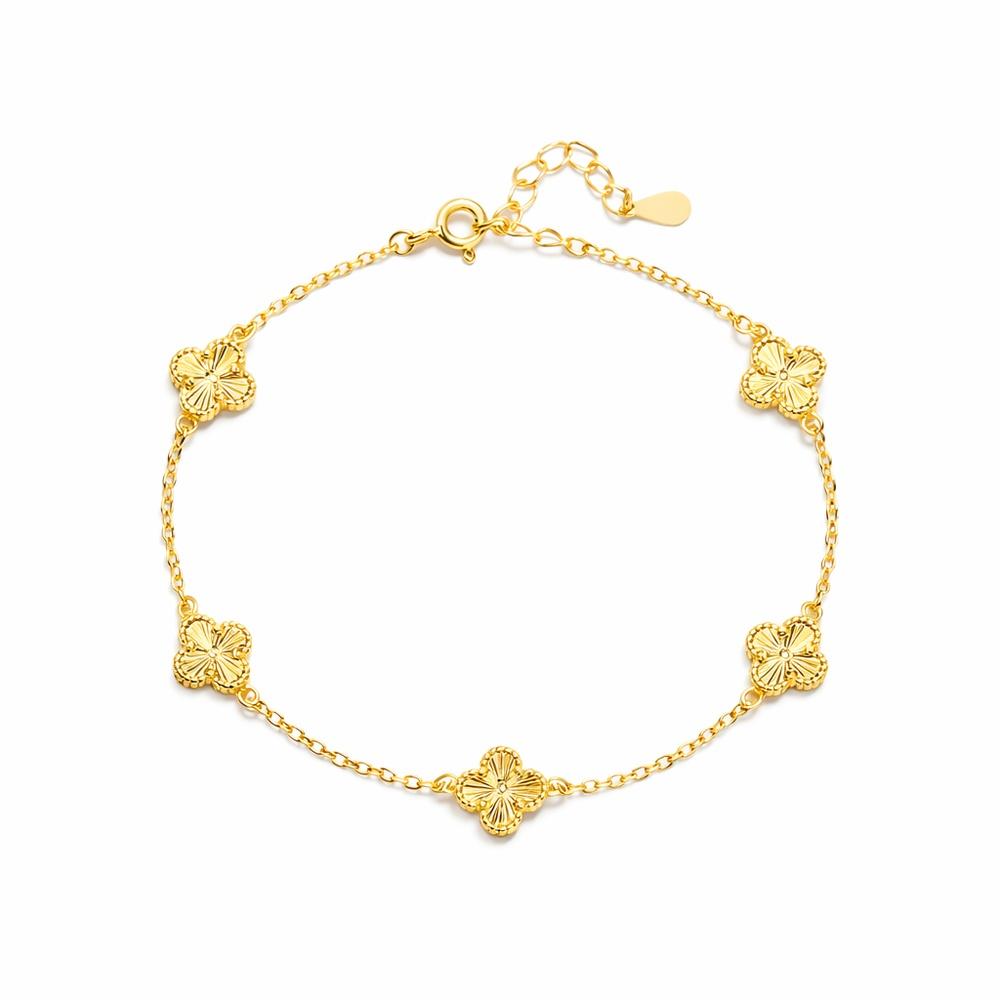 VEYENA Lucky Clover Chain Bracelet