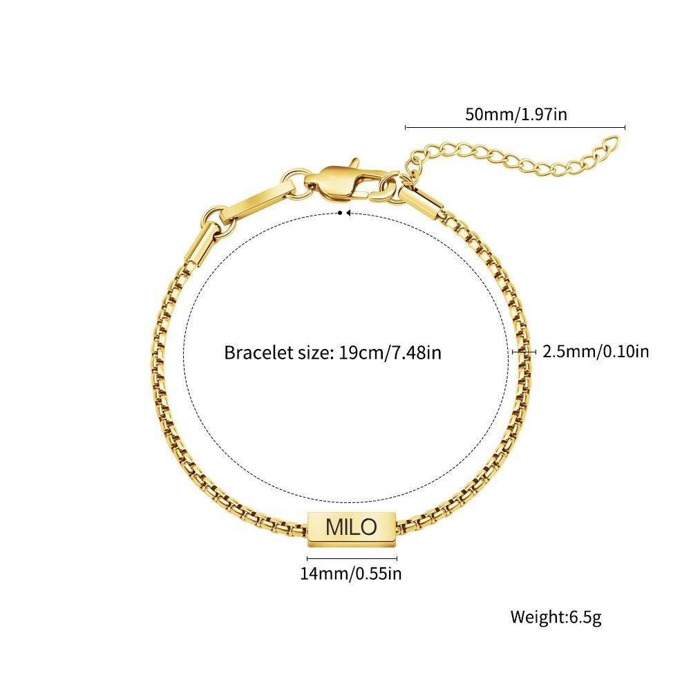 VEYENA Personalized Multi-Tag Chain Bracelet - Image 4