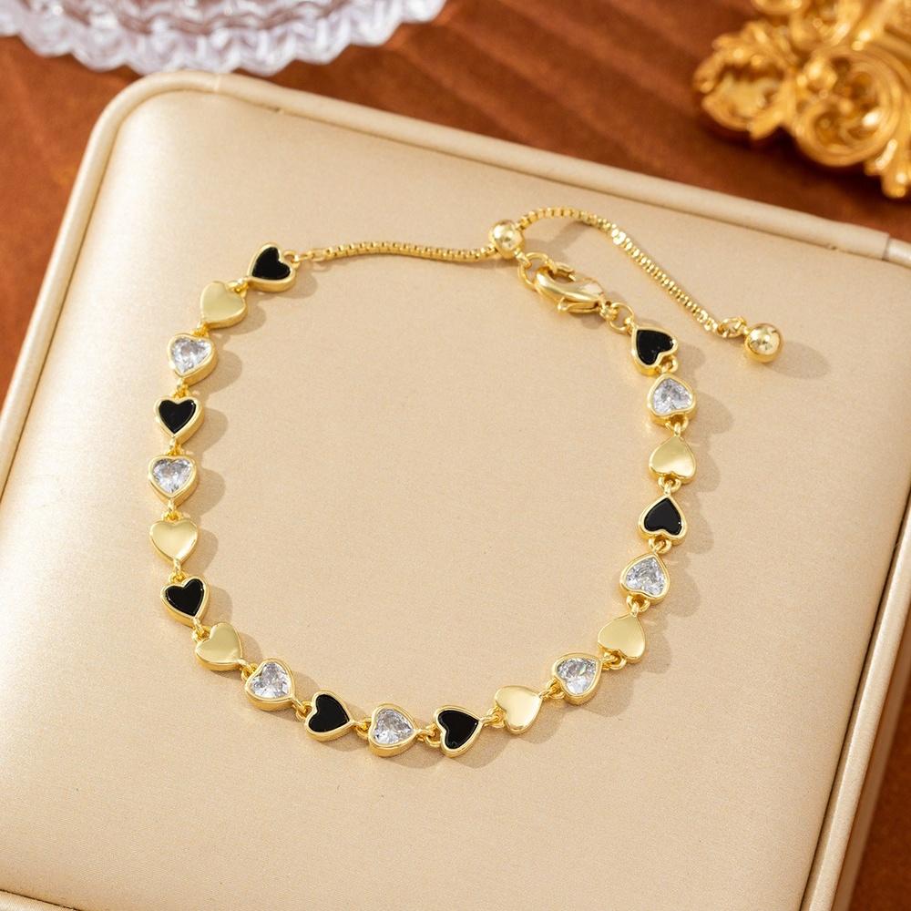 VEYENA Heart Zircon Chain Bracelet - Image 7