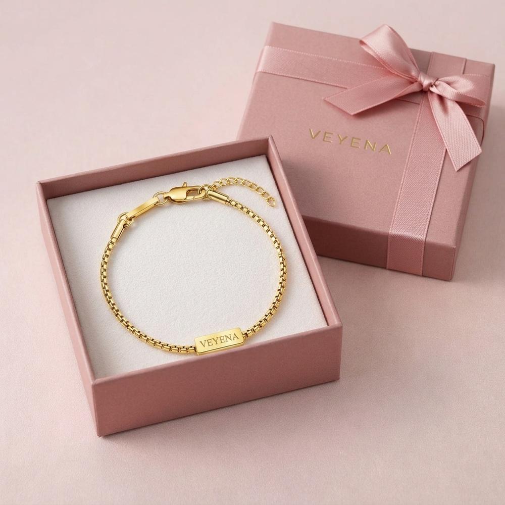 VEYENA Personalized Multi-Tag Chain Bracelet - Image 5