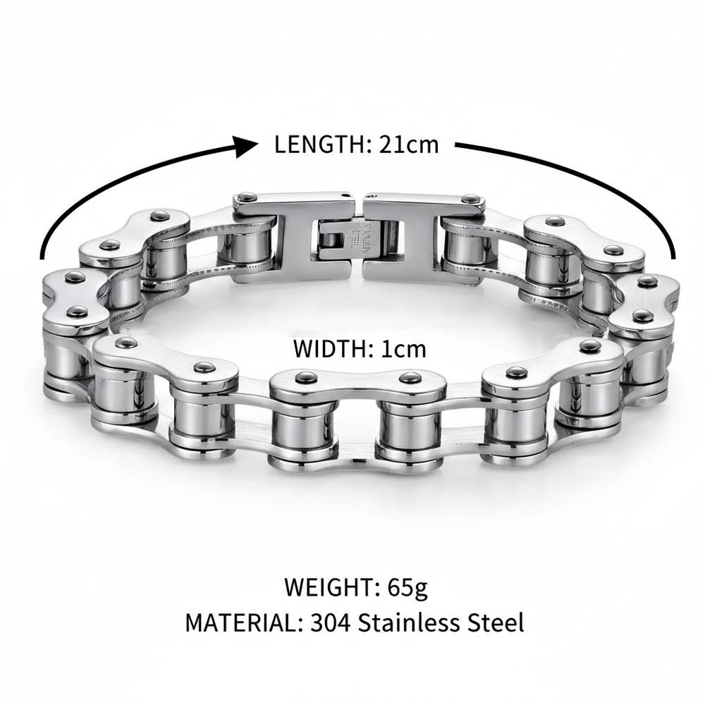 VEYENA Minimal Biker Chain Bracelet - Image 5