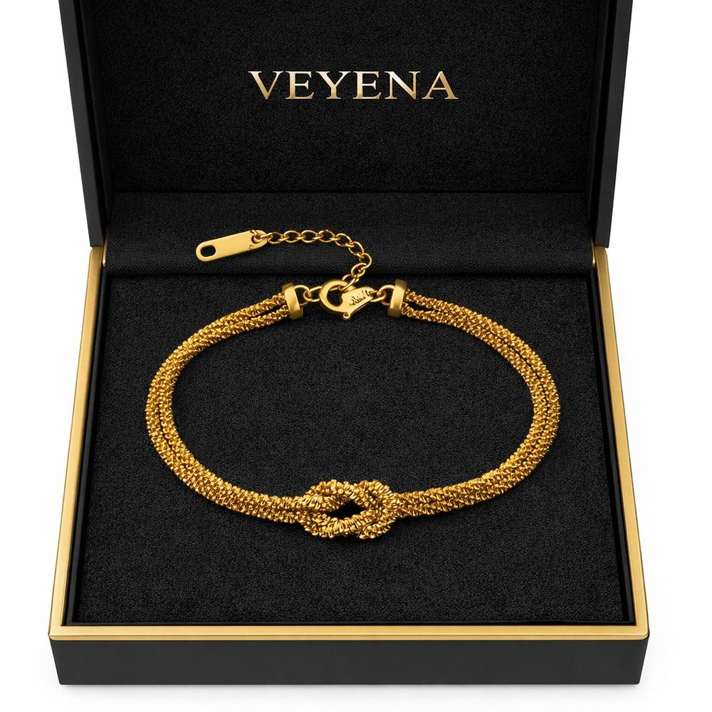 VEYENA Geometric Knot Necklace - Image 7