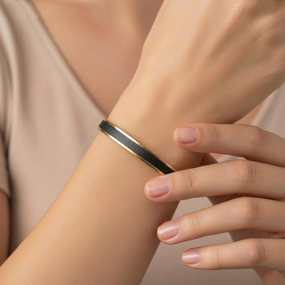 VEYENA Personalized Color Inlay Engraved Cuff Bracelet - Image 6