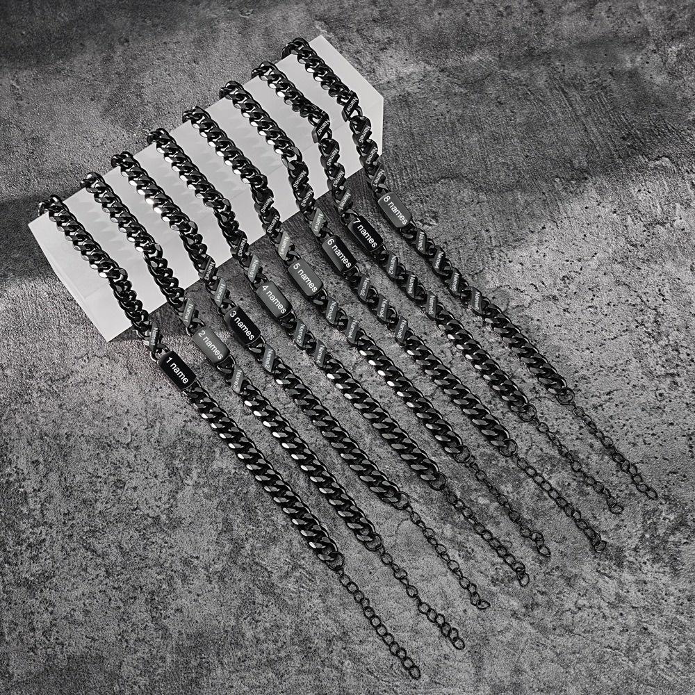 VEYENA Personalized Engraved Chain Bracelet - Image 4