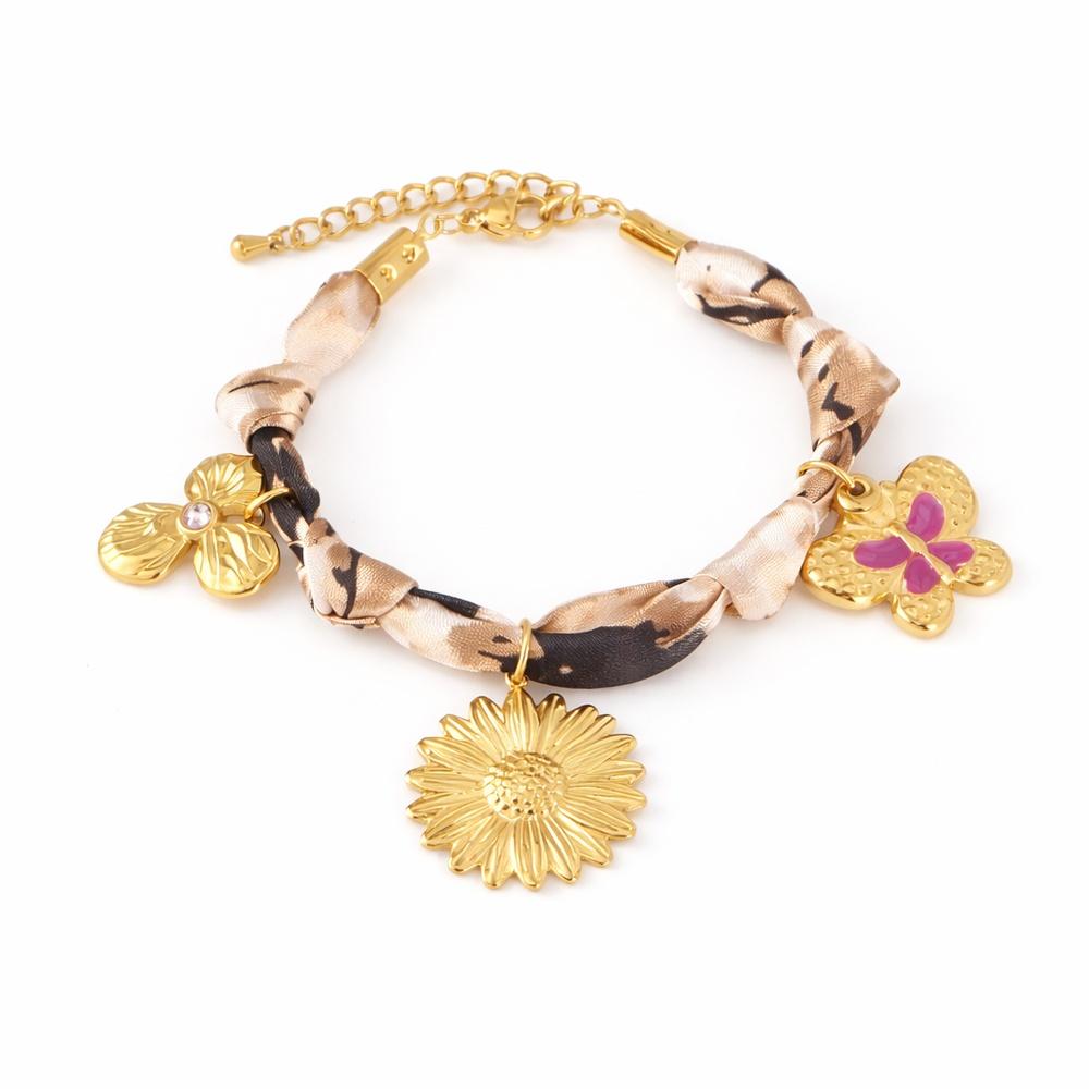 VEYENA Vintage Silk Charm Bracelet Collection
