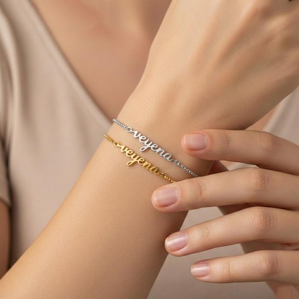 VEYENA Personalized Script Name Adjustable Bracelet - Image 6