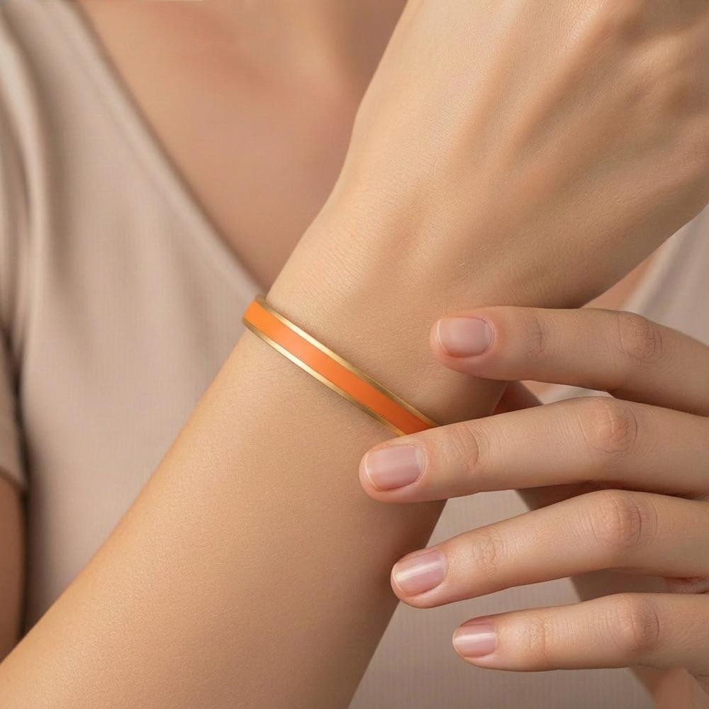 VEYENA Personalized Color Inlay Engraved Cuff Bracelet - Image 4