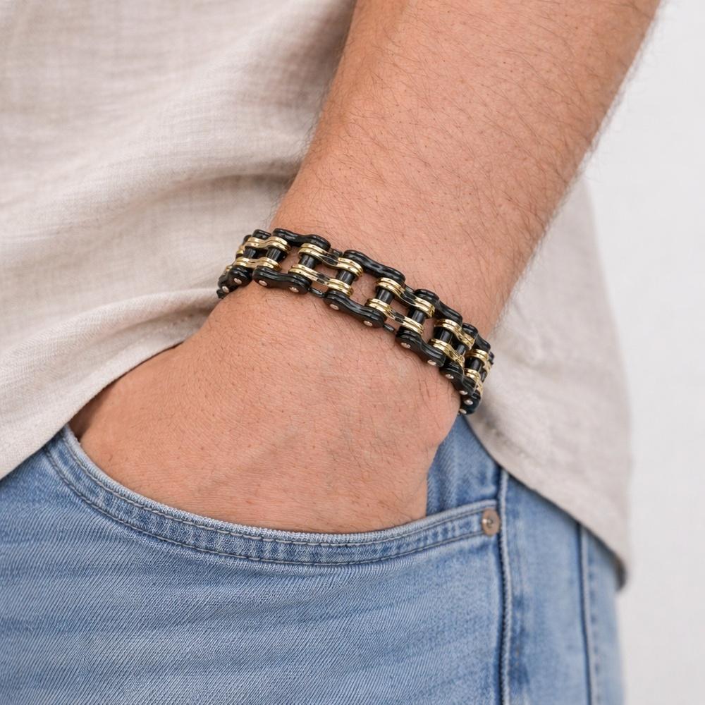 VEYENA Classic Biker Chain Bracelet - Image 2