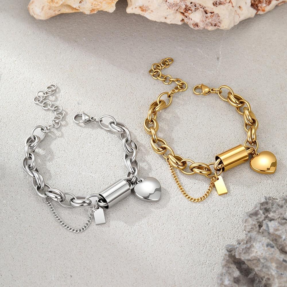 VEYENA Heart Lock Chain Bracelet - Image 3