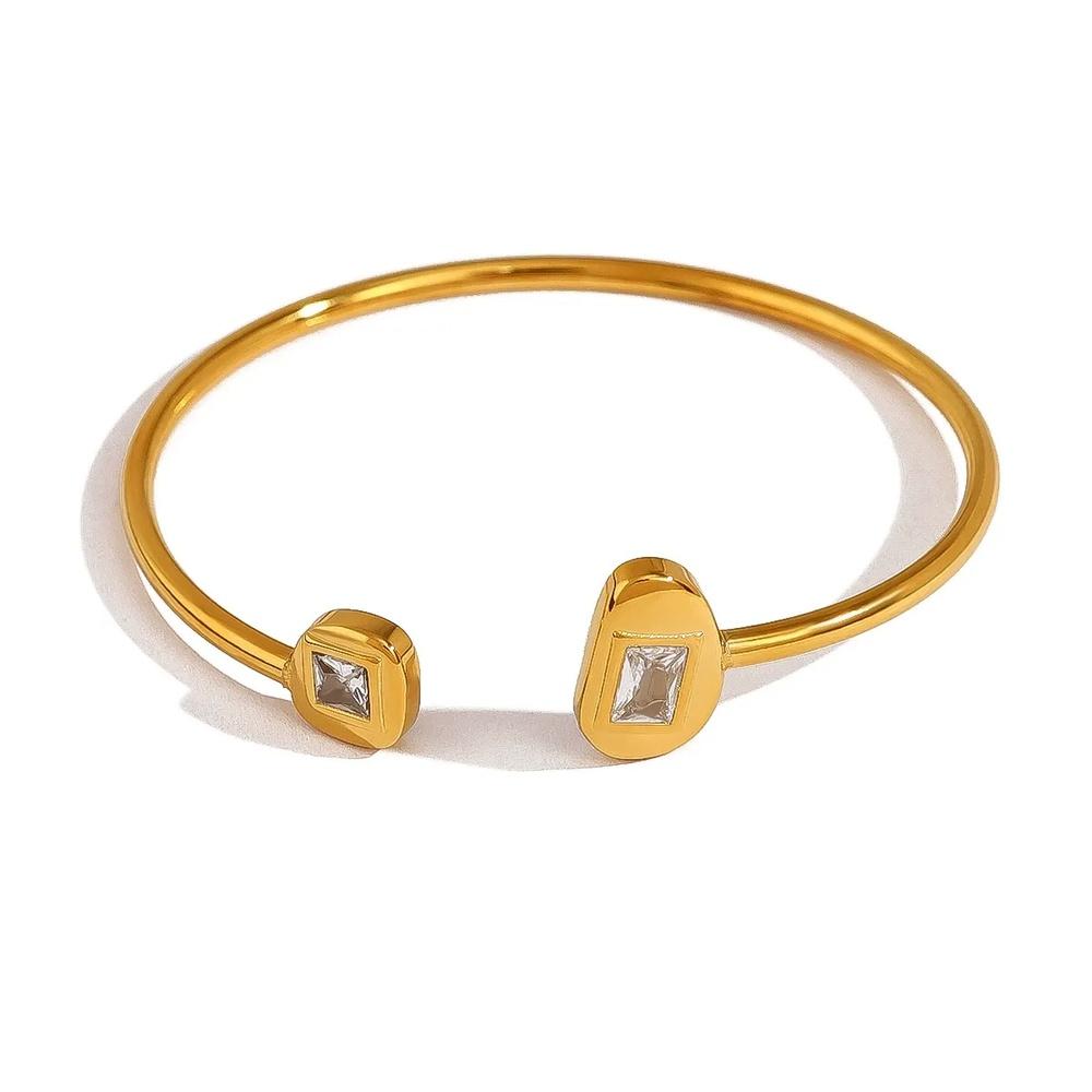 VEYENA Zircon Open Elastic Bangle