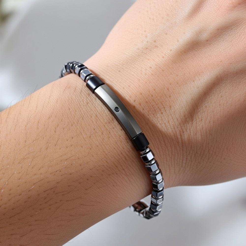 VEYENA Titanium Steel Beaded Bracelet - Image 2