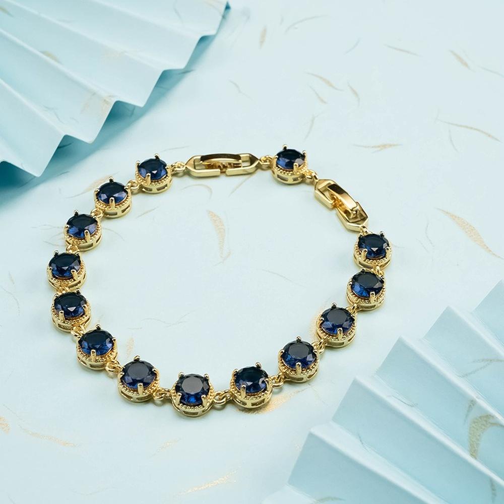 VEYENA Round Stone Link Bracelet - Image 3