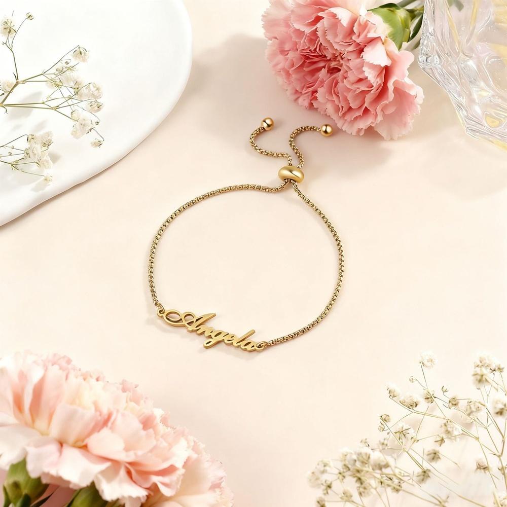 VEYENA Personalized Script Name Adjustable Bracelet - Image 4